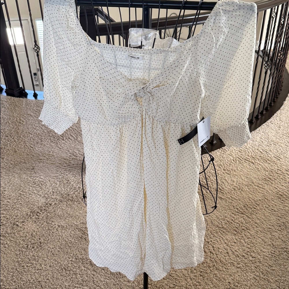 O’Neill White Polka Dot Women's dress medium